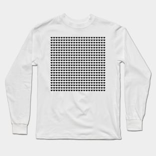 Black Hearts Pattern Long Sleeve T-Shirt